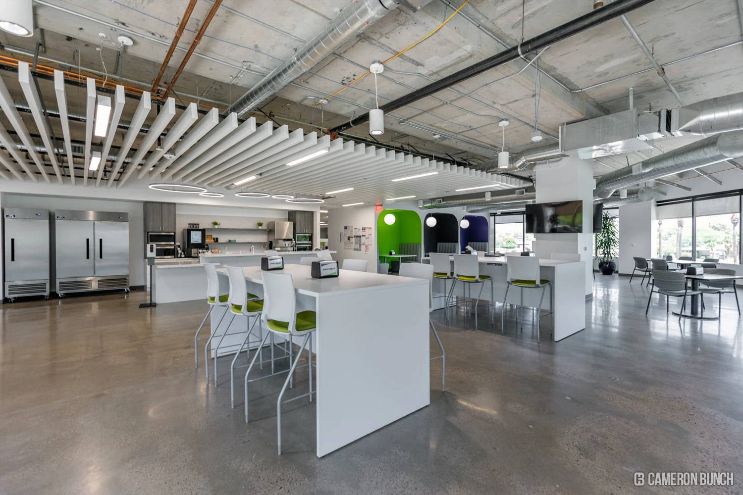 Shared café and breakout seating.