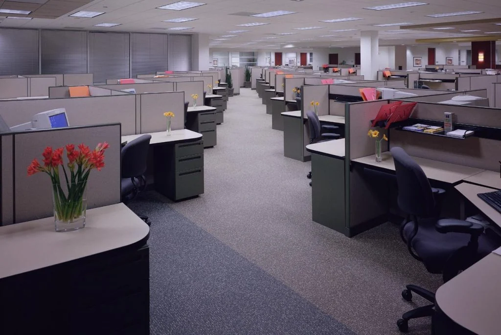 Open workstation floor at Toyota Financial Services.